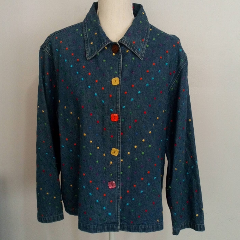 K. E. R. E. N hart Womens Jeans Top Size L